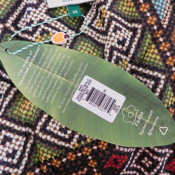 NWT!! FARM RIO Rauti Metallic Reversible Puffer Jacket Après Ski Winter Outdoors - Picture 11 of 16